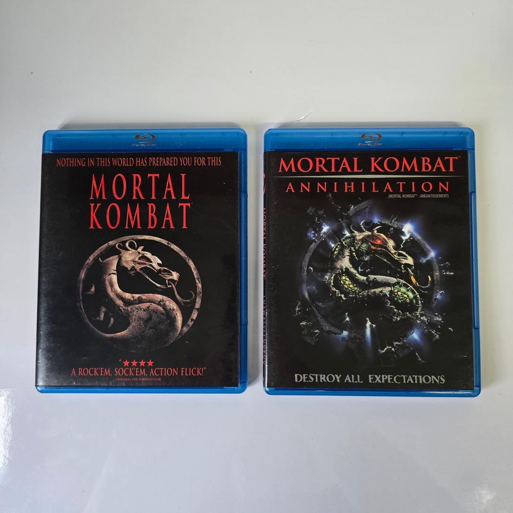 Mortal Kombat 1 & 2 Blu-ray Set Blue Action Martial Arts 90s Retro